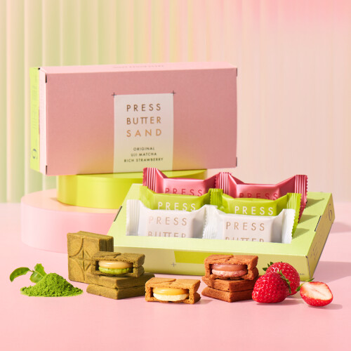 バターサンド食べ比べセット〈宇治抹茶・贅沢いちご〉６個入　税込1,728円
