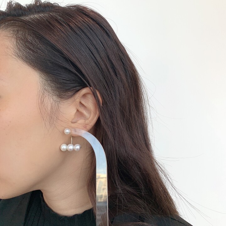 パールバーピアス
【価格】¥46,200
【素材】K18YG、淡水パール