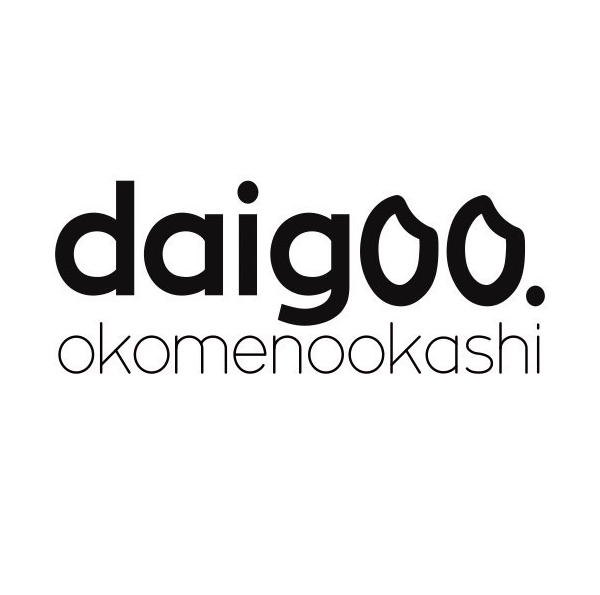 daigoo.は米粉を使ったお菓子屋さん、ロゴがお米の形になっています🌾